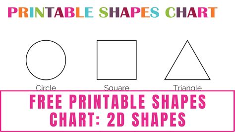 printable shapes chart  shapes freebie finding mom