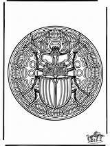 Coloring Pages Mandala Animal Printable Adult Zentangle Coloring4free Beetle Adults sketch template