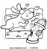 Scared Dog Max Character Hydrant Fire Running Amorous Towards Clipart Cartoon Illustration Outlined Coloring Vector Thoman Cory Sitting Friendly Rf sketch template