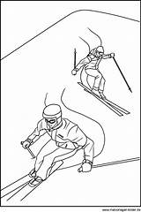 Skifahrer Malvorlage Ausmalbild Skifahren Datei sketch template