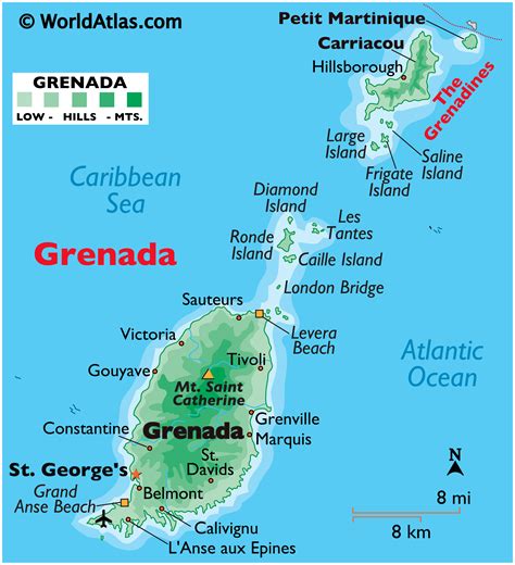 geography  grenada landforms world atlas