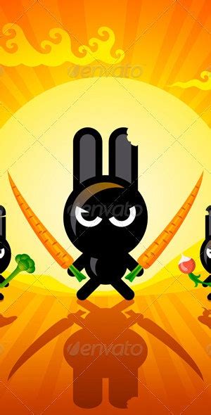 ninja rabbits  iatsun graphicriver