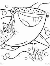 Coloring Shark Whale Finding Dory Pages Destiny Crayola sketch template