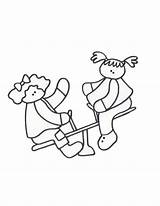 Coloring Teeter Totter Saw Cliparts Clipart Pages Seesaw Clip Colouring Getcolorings Library Printable Cartoon sketch template