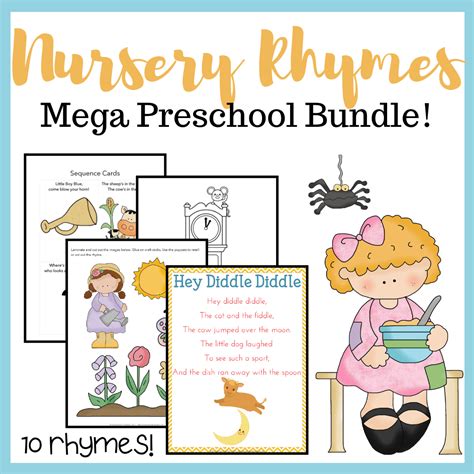 printable nursery rhyme activities bundle  preschool