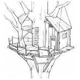 Treehouse Coloring Wierd Awesome sketch template