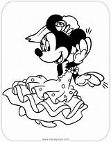 Minnie Coloring Mouse Pages Flamenco Dancing Funstuff Disneyclips sketch template