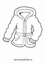 Winterjacke Dicke Ausmalbild Mantel Malvorlagen Ausdrucken Badeanzug Anzug sketch template