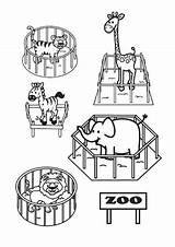 Colorear Zoo Zoologico sketch template