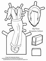 Paper Doll Archivist Occupations Paperthinpersonas Printable Coloring Dolls Job Half Because Title sketch template