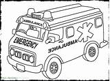 Ambulance Mewarnai sketch template