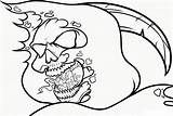 Grim Reaper Skulls Kolorowanki Kostucha Czaszki Coloringhome Bestcoloringpagesforkids Chili Dzieci Drukuj Pobierz sketch template