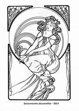 Jugendstil Ornamente Dover Vorlagen Bunte sketch template