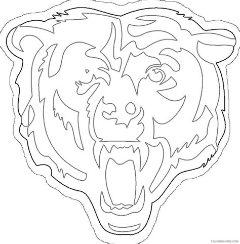 chicago bears logo coloring page boringpopcom