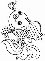 Coloring Pages Goldfish Fish Recommended Printable Goldfishes Kids sketch template