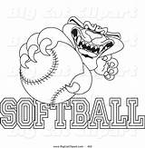 Softball Coloring Pages Printable Color Getcolorings sketch template