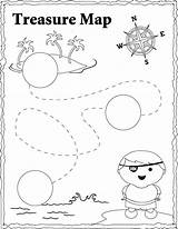 Map Coloring Treasure Pirate Cute Color Kids Kidsplaycolor Maps Pages Pirates sketch template