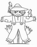 Coloring Scarecrow Pages Fall Printable Preschool Thanksgiving Kids Sheets Halloween Colouring Cute Worksheets Scarecrows Education Worksheet Color Printables Activities Preschoolers sketch template