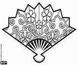 Fan Hand Coloring Pages Drawing Getdrawings sketch template