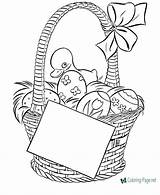 Coloring Basket Easter Printable Pages Below Click sketch template