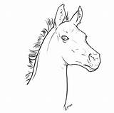 Horse Coloring Head Foal Pages Lineart Deviantart Drawings Drawing Line Easy Single Sketch Books Draw sketch template