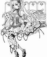 Gothic Coloring Pages Fairy Anime Printable Devil Adult Adults Loli Sketch Print Angel Colouring Color Deviantart Goth Rocks Drawings Sheets sketch template