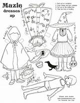 Paper Dolls Coloring Halloween Pages Crafts Kids Dress Color Colouring Printable Cut Doll Popular Coloringhome Sarahjanestudios sketch template