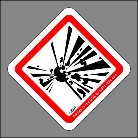 explosive symbol label   people aware  hazards