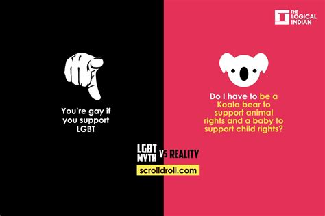 Lgbt Myths Debunked A Series Of Images Which Differentiates The