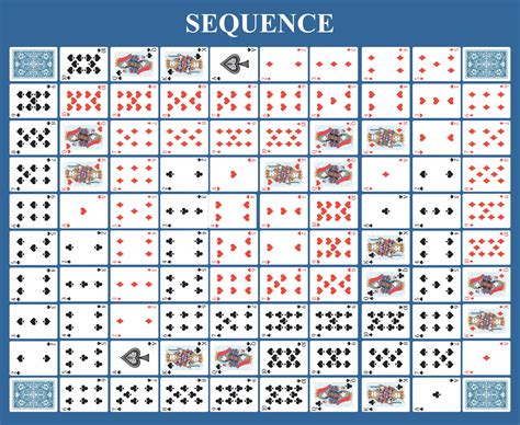 sequence board game    printables printablee