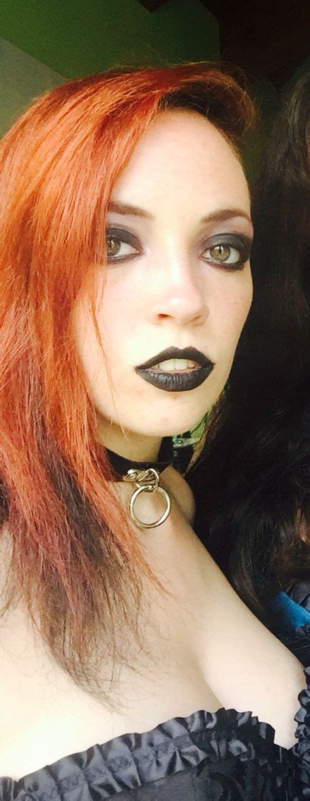 Goth Girl Black Lipstick Green Eyes Black Makeup