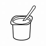 Yogurt Yogur Alimentos Leerlo sketch template