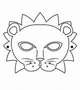 Maske Kinder Fasching Basteln Ausmalen Löwe Löwen Kostüm sketch template