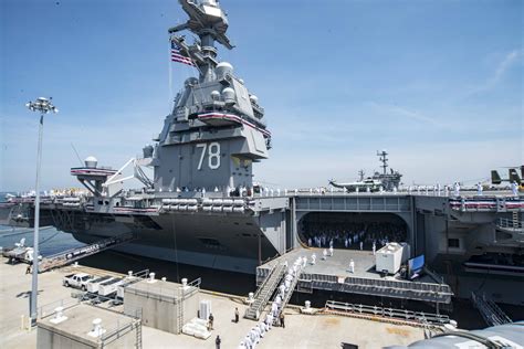 newly commissioned carrier uss gerald fords leap  technology approach