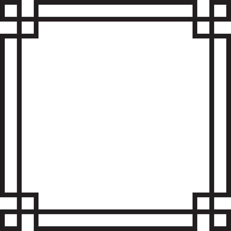 transparent border sijil png picture frame black  white clip art