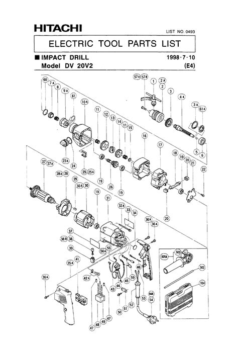 buy hitachi dvv replacement tool parts hitachi dvv diagram