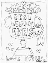 Dad Coloring Ever Printable Father Trophy Kid sketch template