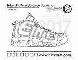 Uptempo Nike Air Stencils Additional sketch template