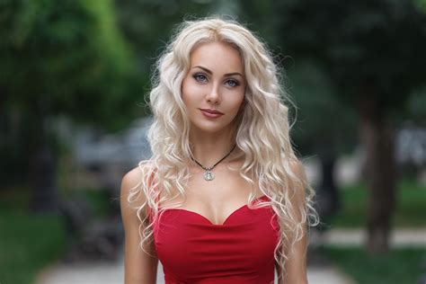 wallpaper blonde red dress tight dress portrait