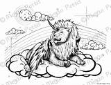 Lion Winged sketch template