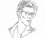 Bowie David Pages Coloring Drawing Printable Yumiko Fujiwara Getdrawings sketch template