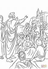 Pentecost Preaching Supercoloring Apostol Pinksteren Printables sketch template