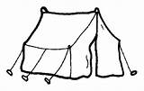 Tent Coloring Template Kids Camping Pages sketch template