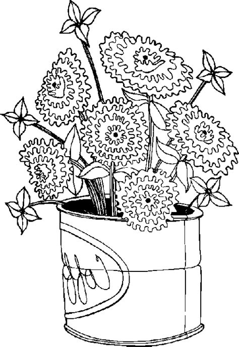 flower pot coloring page bestappsforkidscom