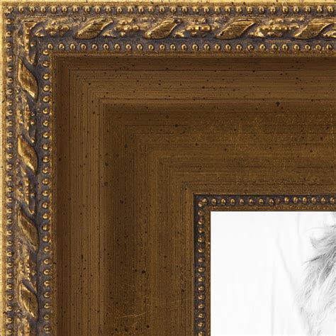 arttoframes   muted gold picture frame  gold wood poster frame  great