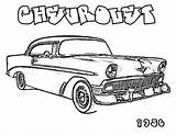 Coloring Pages Chevy Car Cars 1956 Old Truck Chevrolet Muscle Camaro Drawing Silverado Trucks Antique Color Outline Cool S10 Printable sketch template