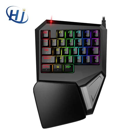 delux   mini keyboard mechanical gaming professional keypad ergonomic gamepad  rgb