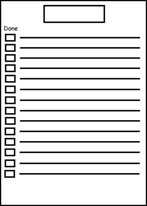 blank list template   templates printable
