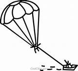 Parasailing Paragliding sketch template