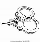 Handcuffs Shackles Shutterstock Vector Coloring Stock Hands Sketch Template Police Pages Preview sketch template